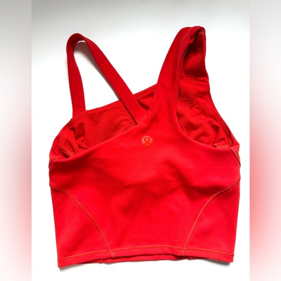 Lululemon Women's Everlux Asymmetrical Tennis Tank Top red Sz 0 - Picture 4 of 9